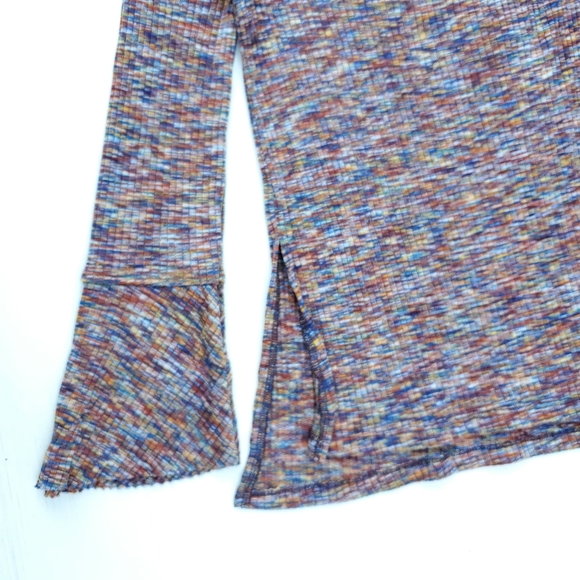 Anthropologie Akemi Kin Ribbed Bell Sleeve Top - Picture 5 of 7